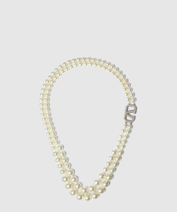 더블 진주 네크리스