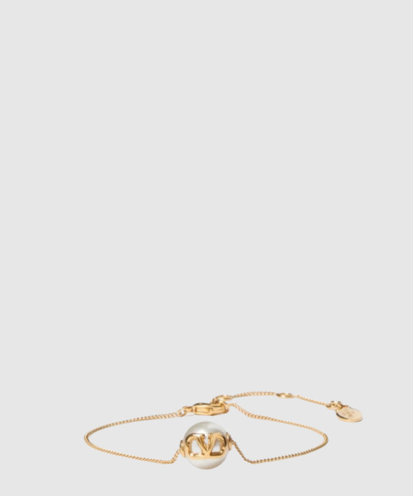 가라바니 브이로고 시그니쳐 메탈 이미테이션 펄 브레이슬릿