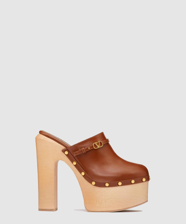 힐 버클 백 슬리퍼