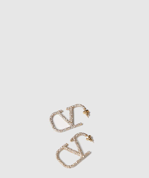 크리스탈 브이로고 시그니처 이어링