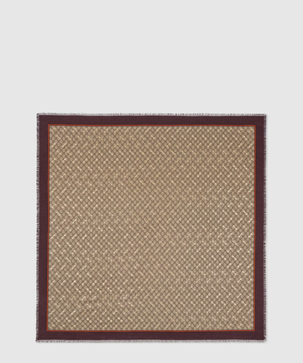 GG 프린트 홀스빗 실크 숄 662577