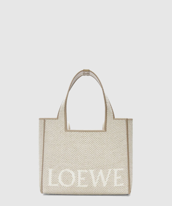 스몰 로에베 폰트 토트 자카드 캔버스