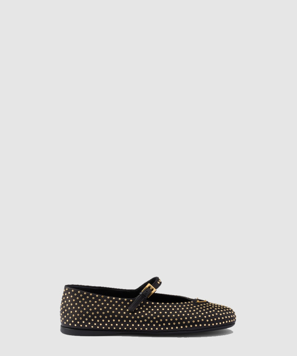 스터드 장식 나파 가죽 발레리나 1F795N