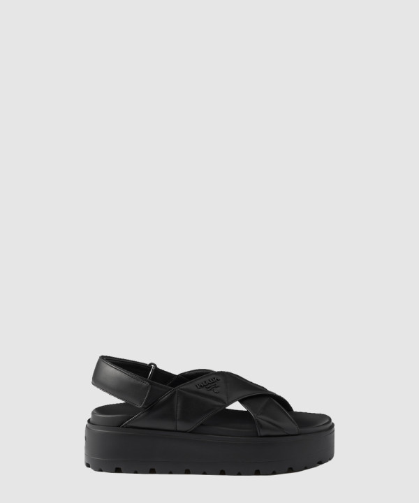 나파 가죽 크로스 플랫폼 샌들 1XZ777