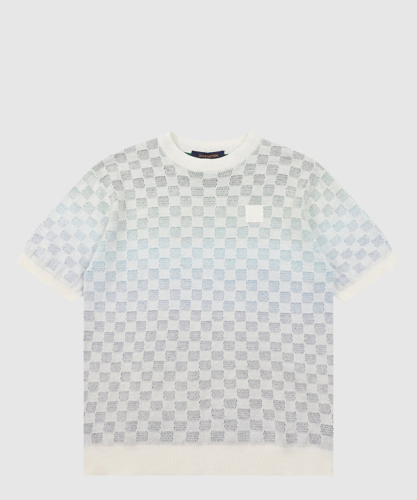 그라데이션 자카드 니트 반팔