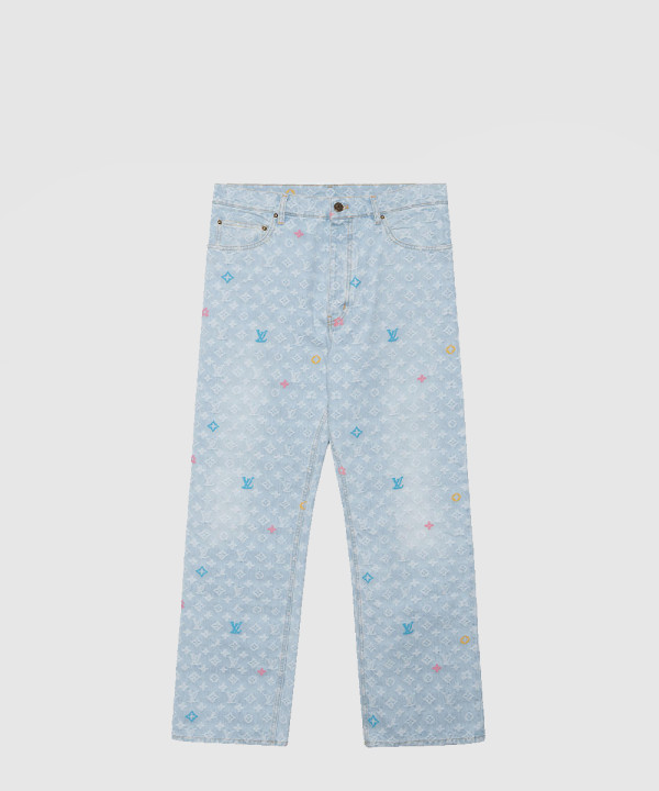 모노그램 데님 팬츠