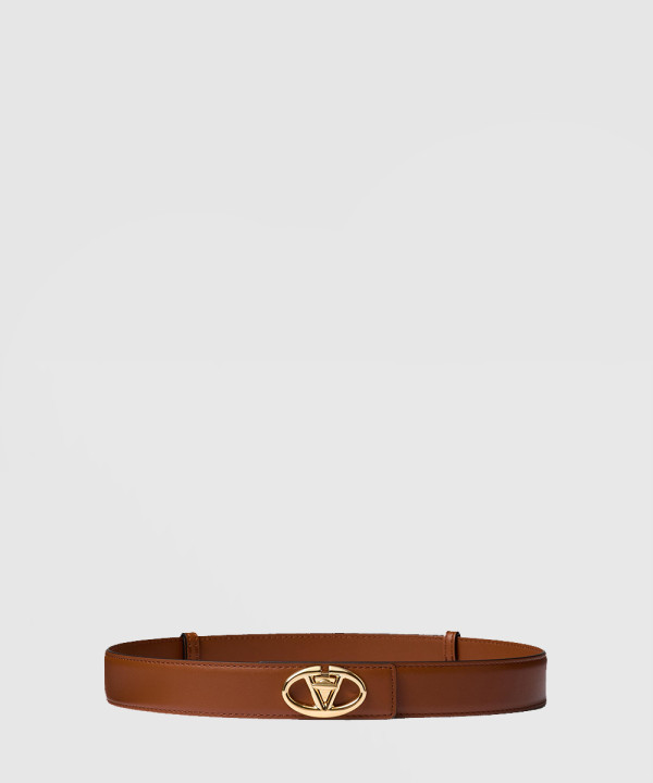 브이로고 송아지 가죽 벨트