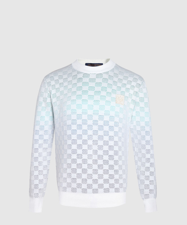 다미에 그라디언트 자카드 풀오버