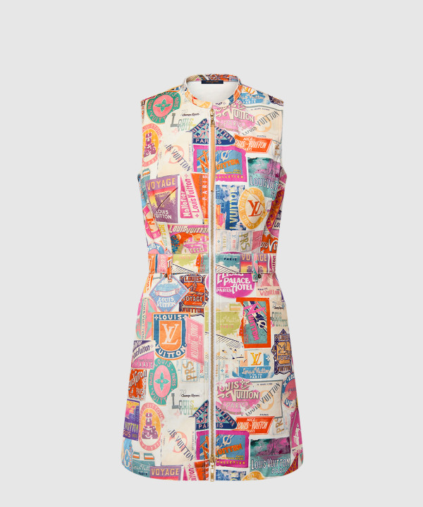 트래블 패치 집업 드레스