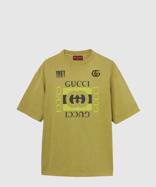 프린트 코튼 저지 티셔츠