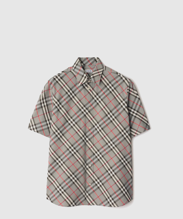 레귤러핏 체크 코튼 셔츠