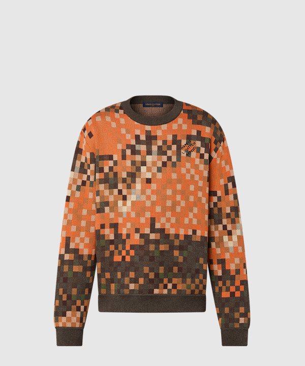 자카드 코튼 풀오버