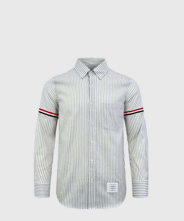 마드라스 코튼 암밴드 셔츠