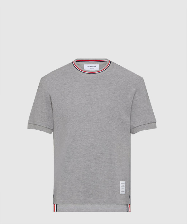 코튼 와플 리브 커프 티