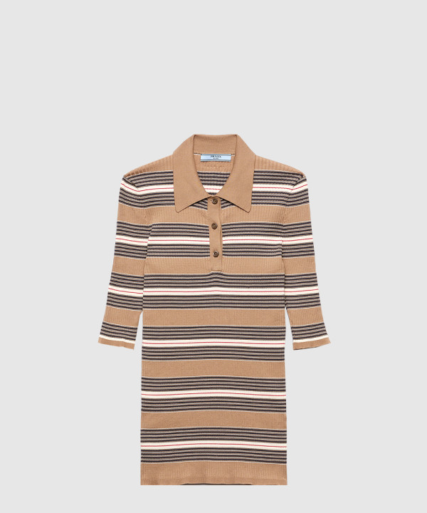스트라이프 코튼 폴로 셔츠