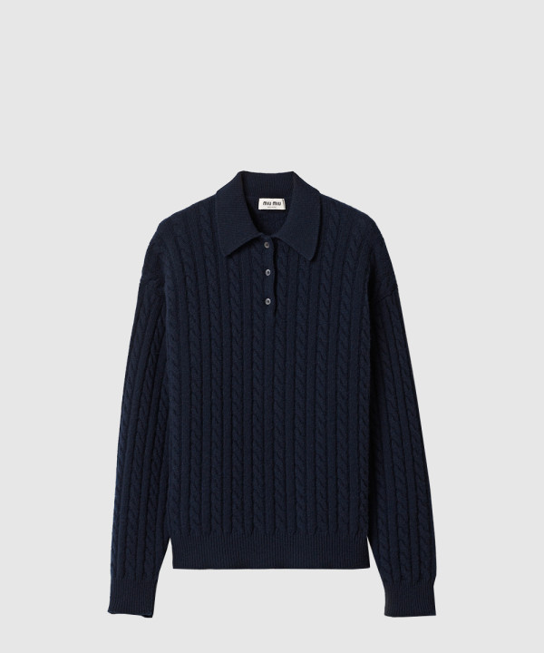 캐시미어 니트 폴로 셔츠