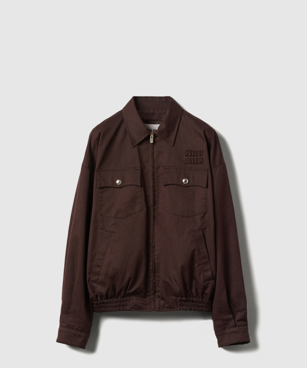 워싱 개버딘 블루종 재킷