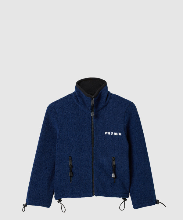 코튼 플리스 크롭 스웨트셔츠