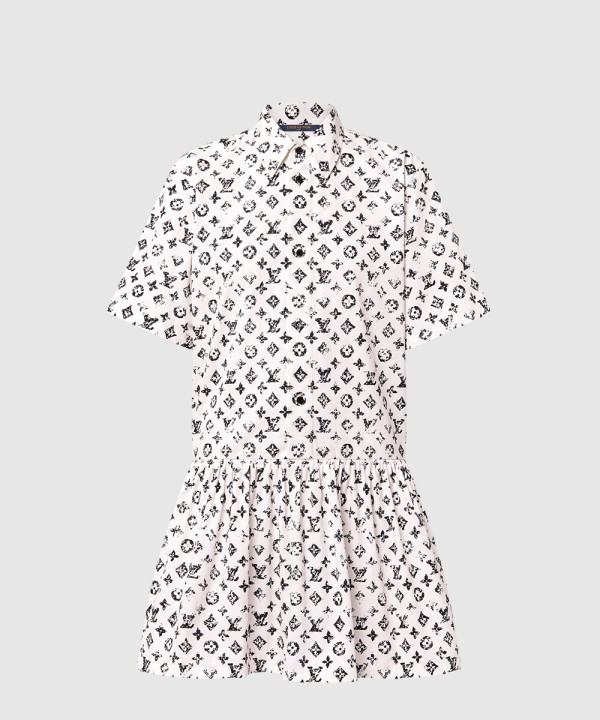 모노그램 셔츠 드레스