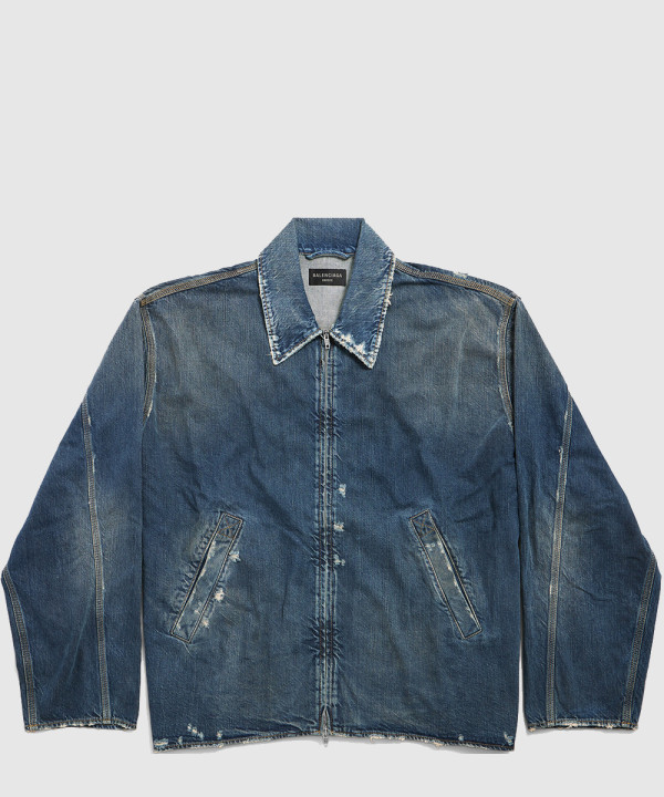 집업 데님 재킷