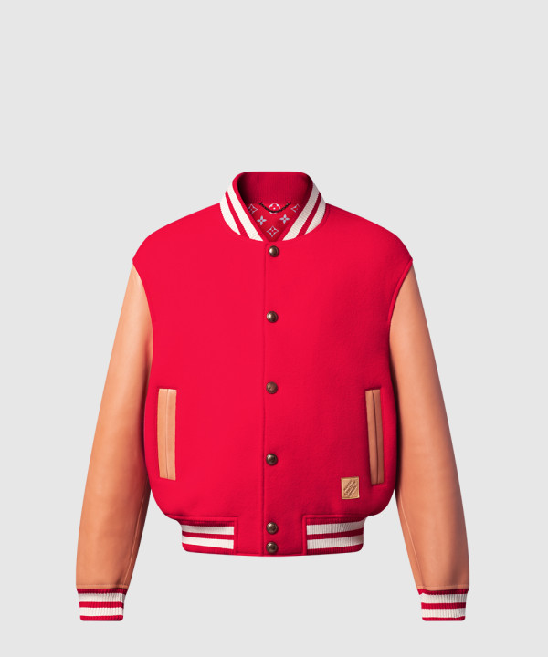 VVN 레더 바시티 재킷