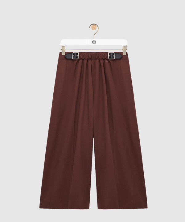 크롭 벨트 트라우저